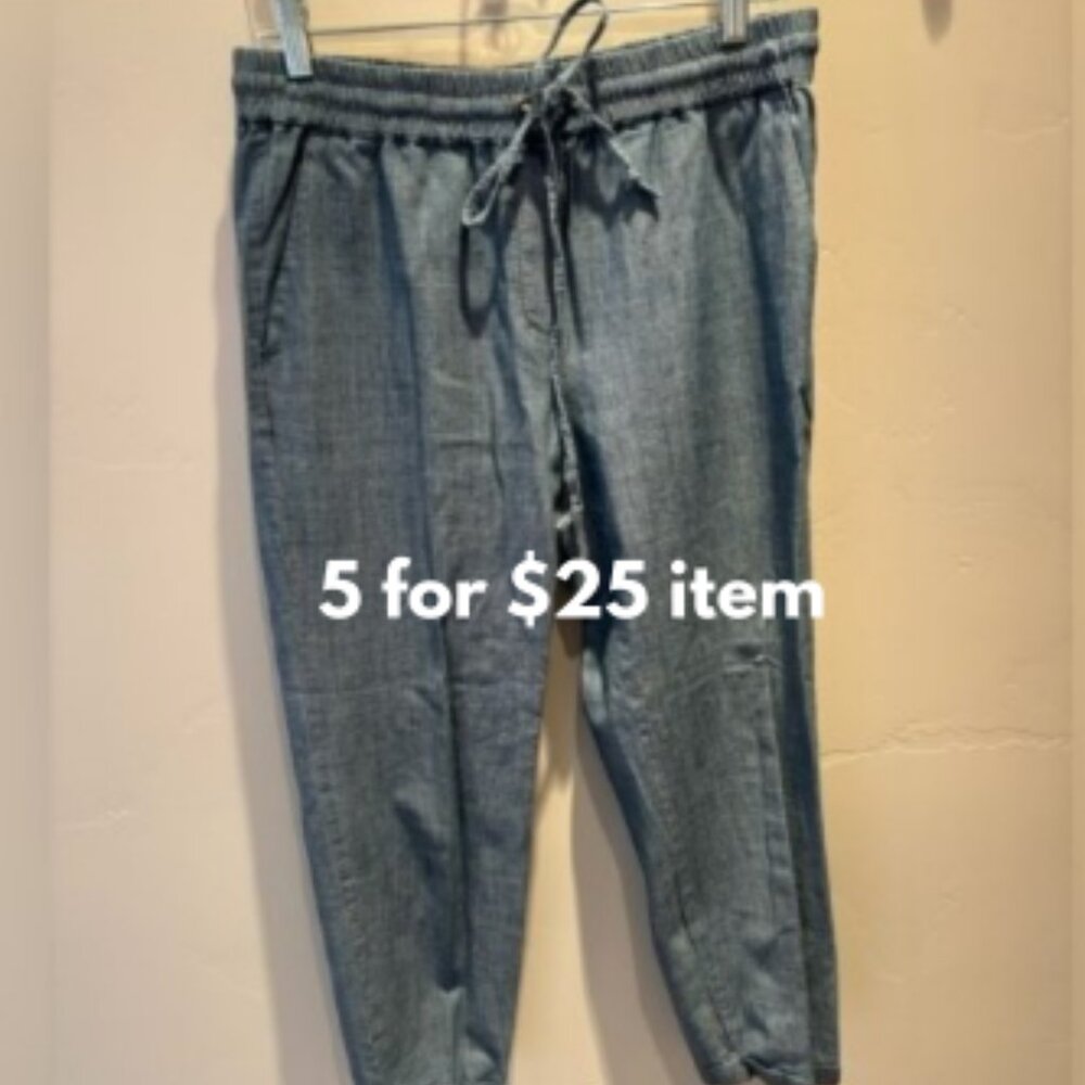 J Crew Casual Chambray Drawstring Pants
